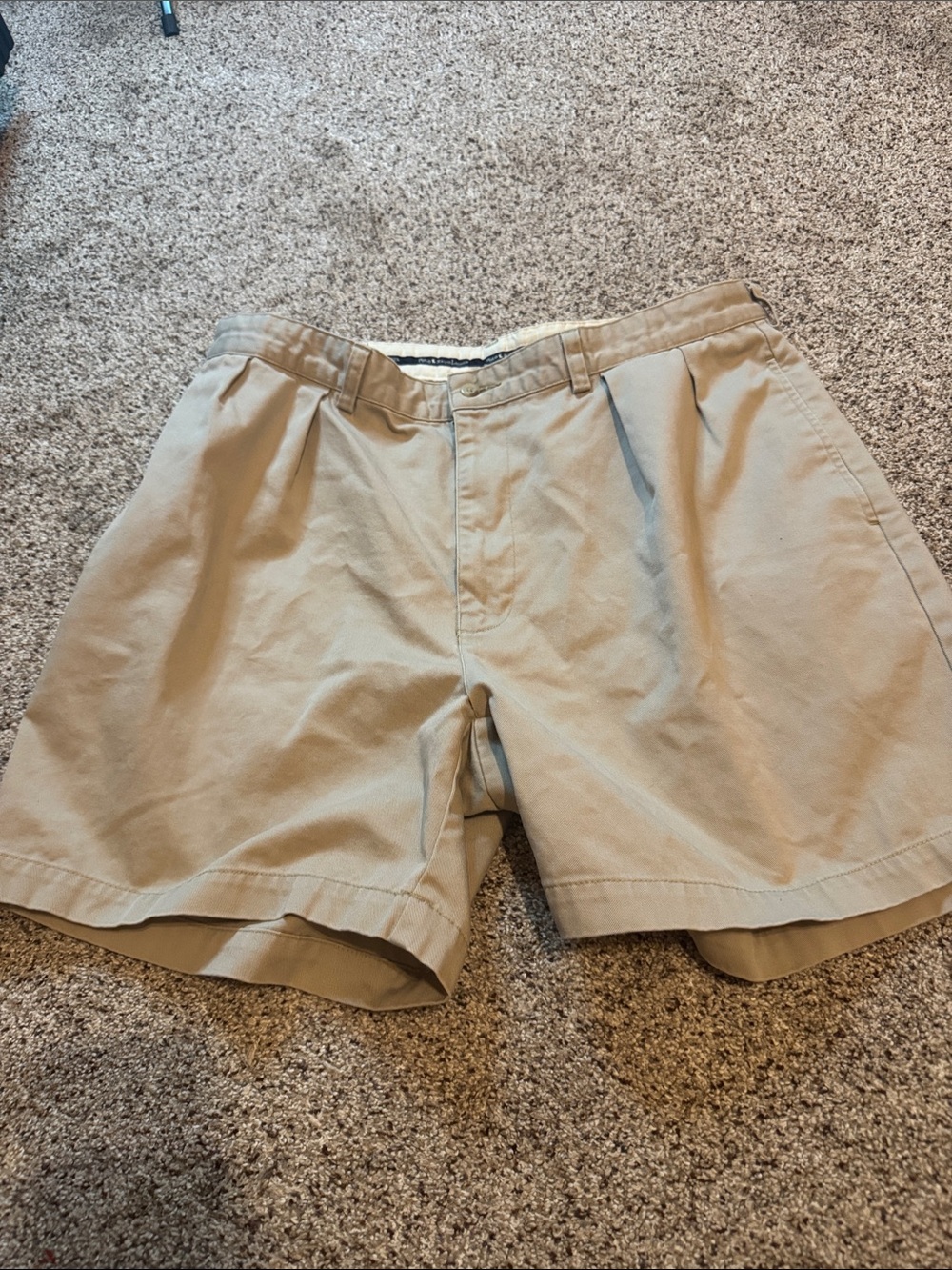 Polo by Ralph Lauren Men’s Khaki Flat-Front Men's Shorts size 38